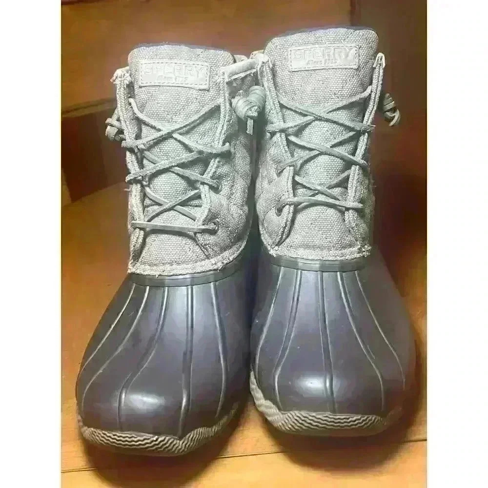 Sperry duck boots in great condition woman’s size 11 waterproof rubber boot - Picture 3 of 8